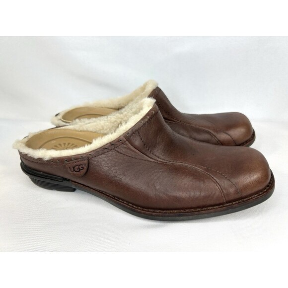 UGG Women's Langford Size 8 Brown Mule Shoes Clogs Shearling 5744 - Picture 1 of 8